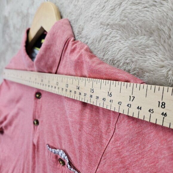Ted Baker Golf Polo Shirt Pink Pocket 100% Cotton Short Sleeve Men's Size 4 - Picture 5 of 10